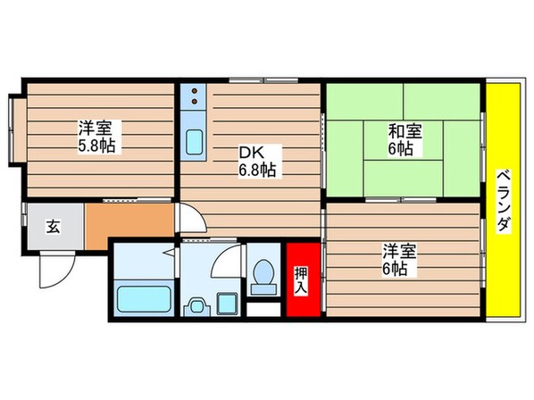 パ－クサイド小池の物件間取画像